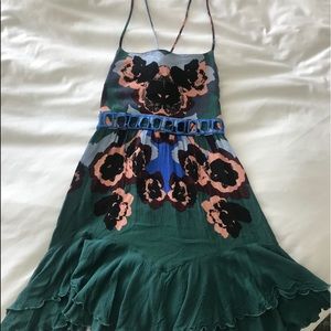 Free People Green Floral Dress
